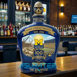 Michigan Wolverines 100 Years Of The Big House Whiskey Bottle