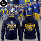 Michigan Wolverines 2026 Big Ten Men’s Basketball Champions Hoodie T-Shirt