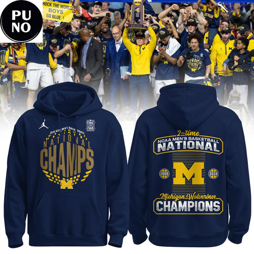 Michigan Wolverines 2026 NCAA Men’s Basketball National Champions Hoodie T-Shirt