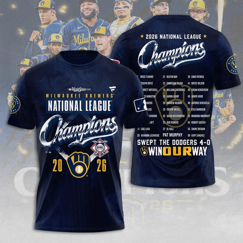 Milwaukee Brewers 2026 National League Champions 3D Apparel – MAITM15440