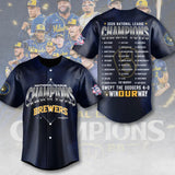Milwaukee Brewers 2026 National League Champions Baseball Jersey – MAITM15493