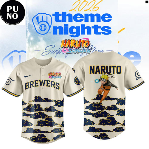 Milwaukee Brewers x Naruto Night 2026 Baseball Jersey