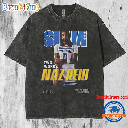 Minnesota Timberwolves Special Slam Tow Words Naz Reid 2024 Mineral Wash T Shirt