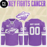 Minnesota Wild 2026 Hockey Fight Cancer Personalized Hockey Jersey