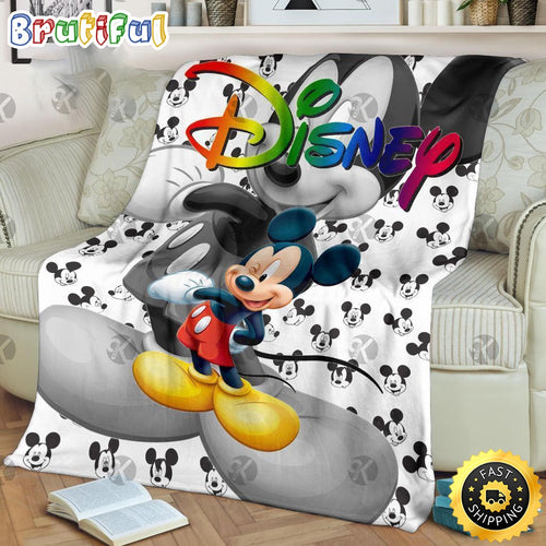 Mickey Mouse Blanket Disney Mickey Mouse Cute Posing Fleece Blanket