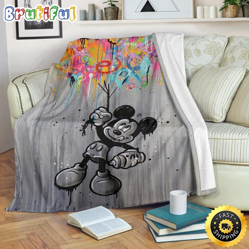 Mickey Mouse Blanket Graphic Mickey Fleece Blanket For Fan