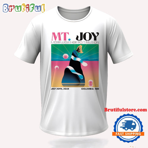 Mt Joy Band July 20 2024 Merriweather Post Pavilion in Columbia MD Tour T Shirt