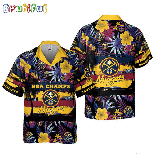 NBA Champs Denver Nuggets Hawaiian Shirt Special Floral Summer Hawaiian Shirt