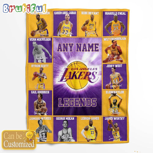 NBA Los Angeles Lakers Basketball Team Player Legends Blanket