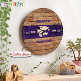 NCAA Kansas State Wildcats Clock Custom Name Wall Clock