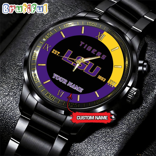 NCAA LSU Tigers Black Fashion Watch