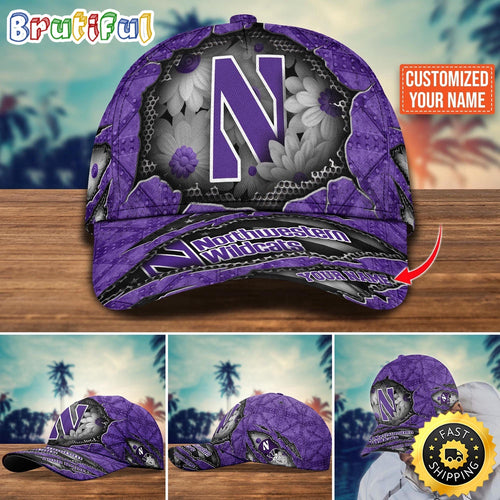 NCAA Northwestern Wildcats Baseball Cap Custom Cap Trending
