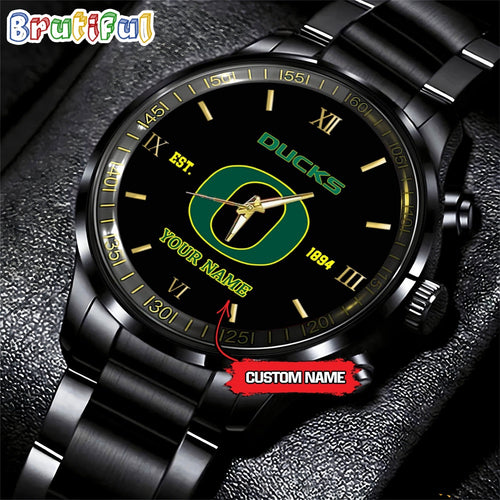 NCAA Oregon Ducks Black Fashion Watch Football Watch For Fans