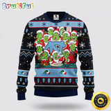 NCAA North Carolina Tar Heels Ugly Sweater 12 Grinch Xmas Day Ugly Christmas Sweater