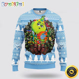 NCAA North Carolina Tar Heels Ugly Sweater Grinch Hug Ugly Christmas Sweater