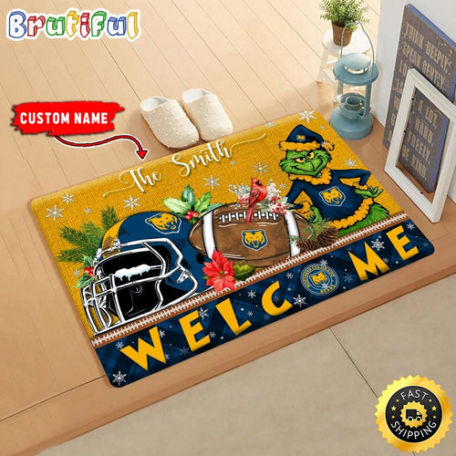 NCAA Northern Colorado Bears Doormat Grinch Christmas Welcome Custom Name Football Doormat