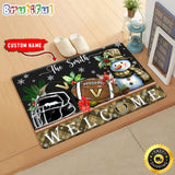 NCAA Vanderbilt Commodores Doormat Welcome Christmas Custom Name Football Doormat