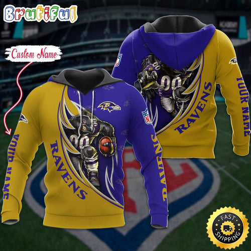 NFL Baltimore Ravens Hoodie Damn Right Sport Hoodie