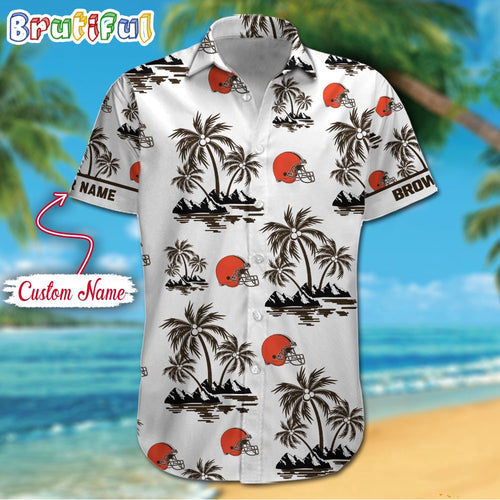 NFL Cleveland Browns Palm Tree Tropical Summer Hawaiian Shirt