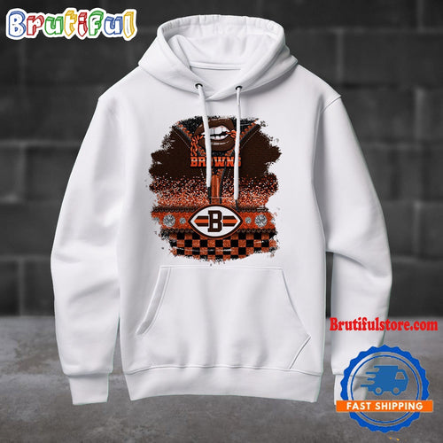 NFL Cleveland Browns Special Torn Effect Football Hoodie Shirt