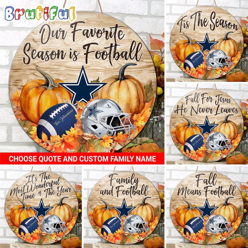 NFL Dallas Cowboys Pumpkin Custom Wooden Sign, Sport Football Home Decorations