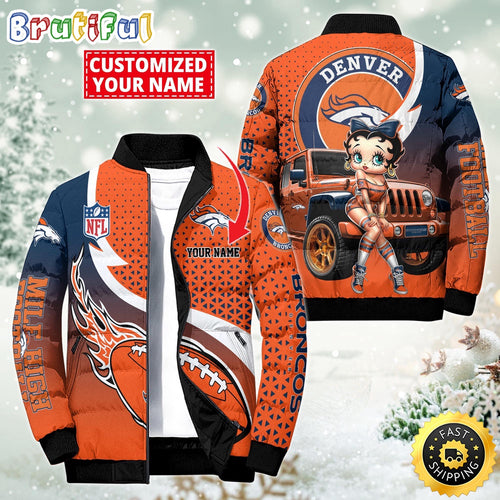 NFL Denver Broncos Puffer Jacket Betty Boop Custom Jacket