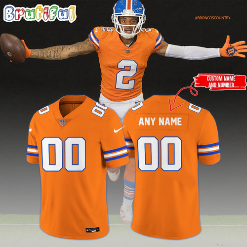 NFL Denver Broncos Throwback 1977 Orange Crush Custom Football Jersey