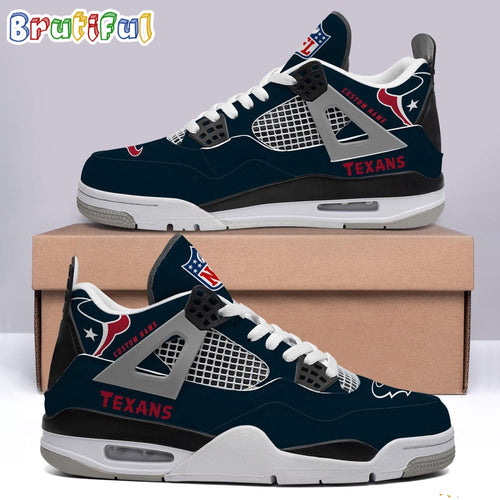 NFL Houston Texans Football Team Air Jordan 4 Shoes Sneaker