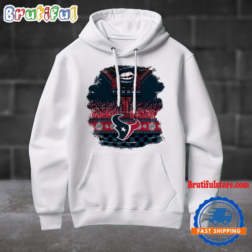 NFL Houston Texans Special Torn Effect Football Hoodie Shirt