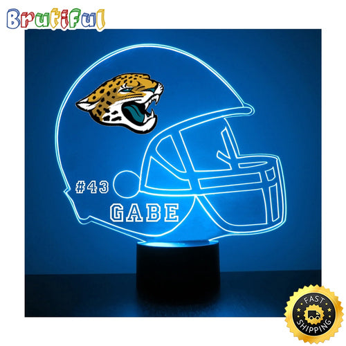 NFL Jacksonville Jaguars Night Light Football Sports Fan Led Light
