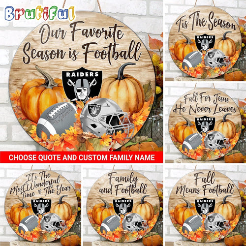 NFL Las Vegas Raiders Pumpkin Custom Wooden Sign, Sport Football Home Decorations