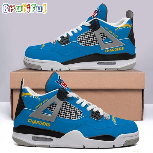 NFL Los Angeles Chargers Football Team Air Jordan 4 Shoes Sneaker