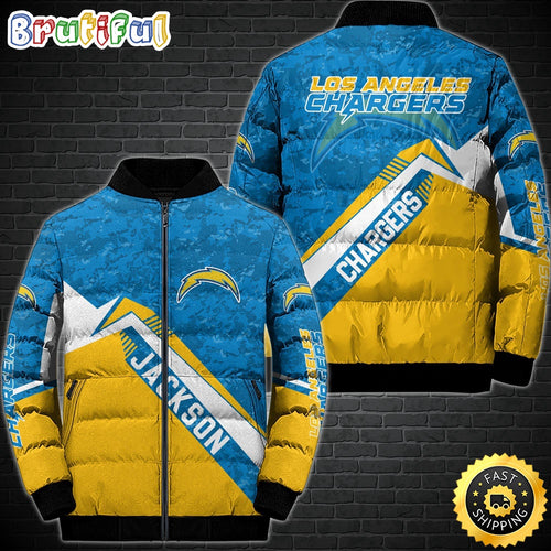 NFL Los Angeles Chargers Puffer Jacket Customized Sport Down Jacket