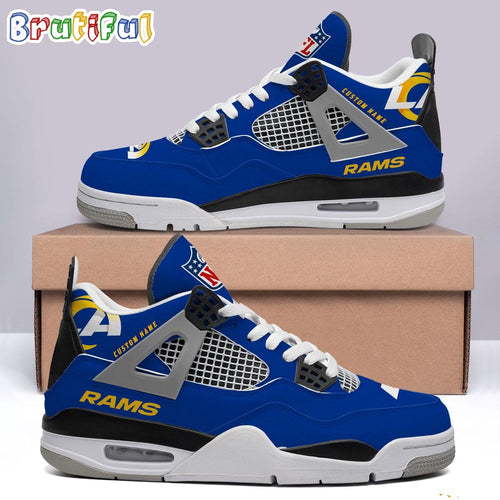 NFL Los Angeles Rams Football Team Air Jordan 4 Shoes Sneaker