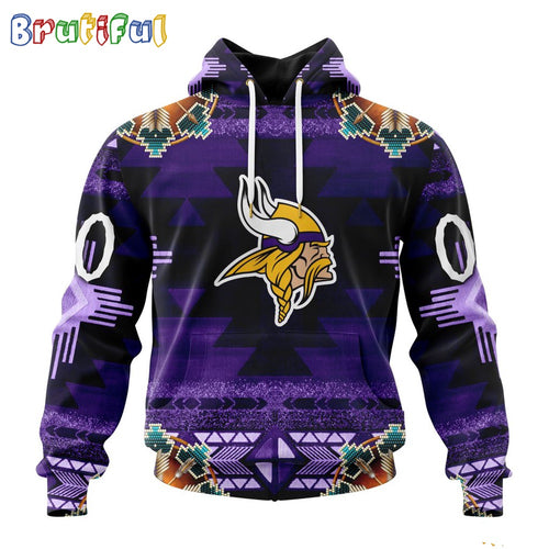 NFL Minnesota Vikings Hoodie Special Native Costume Design Hoodie