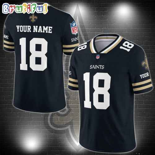 NFL New Orleans Saints Logo Team Custom Football Jersey, Football Jersey Shirt