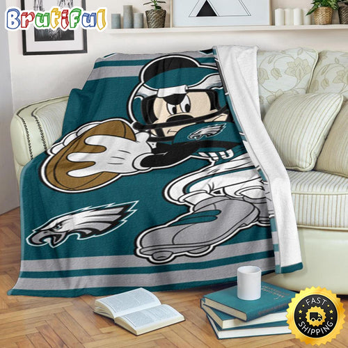 NFL Philadelphia Eagles Blanket Mickey Mouse Blanket For Fan