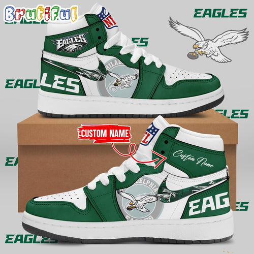 NFL Philadelphia Eagles FLy Eagles FLy Air Jordan 1 Hightop Shoes