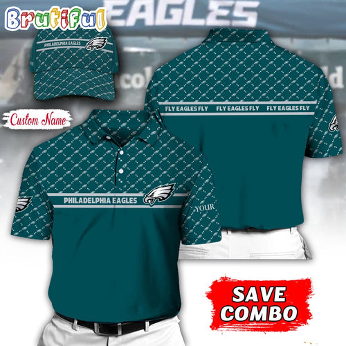 NFL Philadelphia Eagles Polo Shirt, Custom Football Polo Shirt And Cap