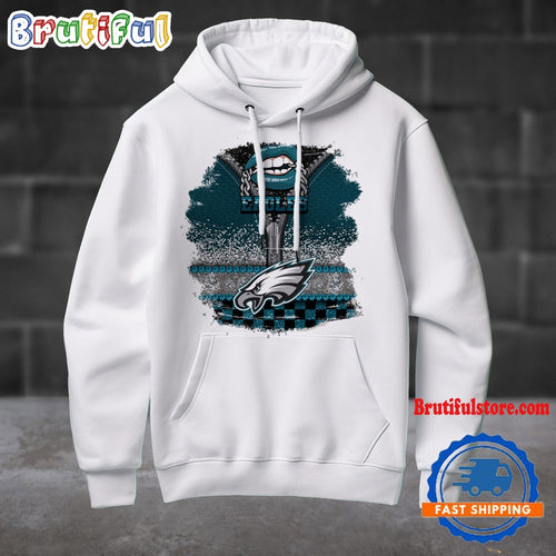 NFL Philadelphia Eagles Special Torn Effect Football Hoodie Shirt