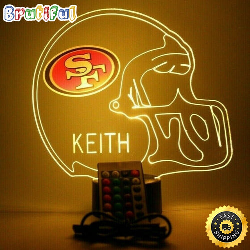 NFL San Francisco 49ers SF Night Light Up Football LED Light