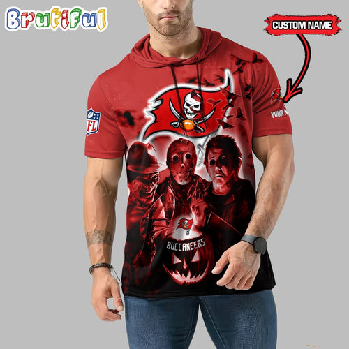 NFL Tampa Bay Buccaneers Horror Characters Essential Halloween Sleeveless Hoodie