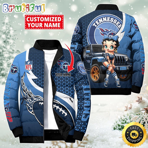 NFL Tennessee Titans Puffer Jacket Betty Boop Custom Jacket