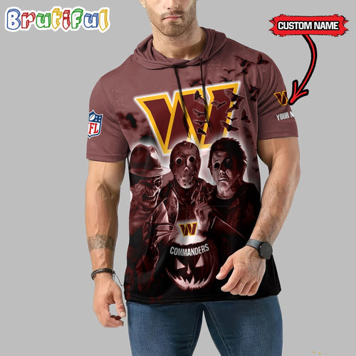NFL Washington Commanders Horror Characters Essential Halloween Sleeveless Hoodie