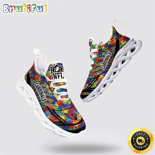 NFL Arizona Cardinals Autism Awareness Max Soul Shoes Perfect Gift For Football Fans