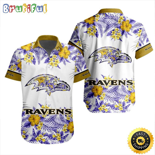 NFL Baltimore Ravens Hawaiian Shirt Special Floral Tropical Team Spirit