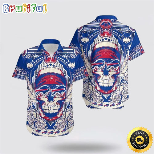 NFL Buffalo Bills Hawaiian Shirts Skull Halloween Show Off Your Team Spirit In Tropical Fashion
