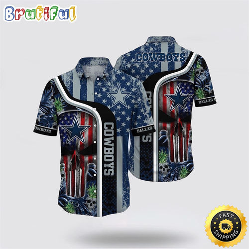 NFL Dallas Cowboys Hawaiian Shirts Skull Halloween Show Off Your Team Spirit In Tropical Fashion