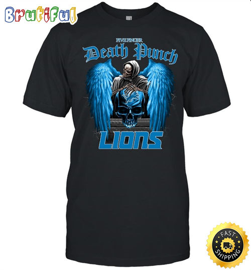 NFL Detroit Lions T Shirt Five Finger Death Punch Nfl Five Finger Death Punch Tshirt For Fans
