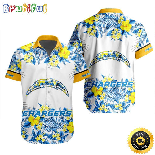 NFL Los Angeles Chargers Hawaiian Shirt Special Floral Tropical Team Spirit